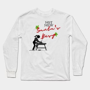 Santa's Busy Woodworking Long Sleeve T-Shirt